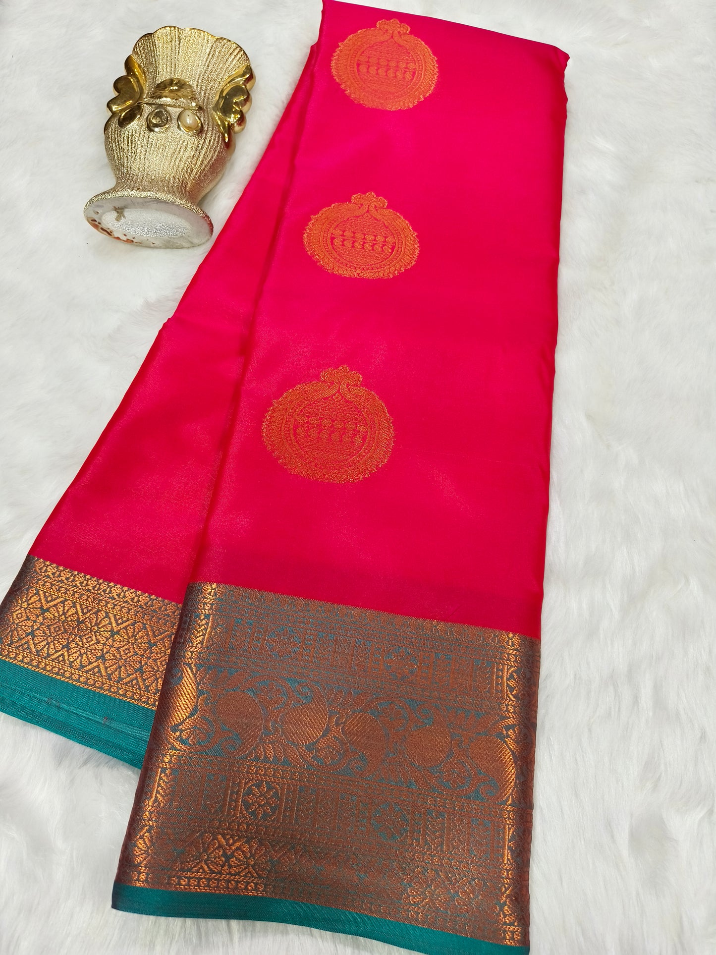 Pink Semi silk saree