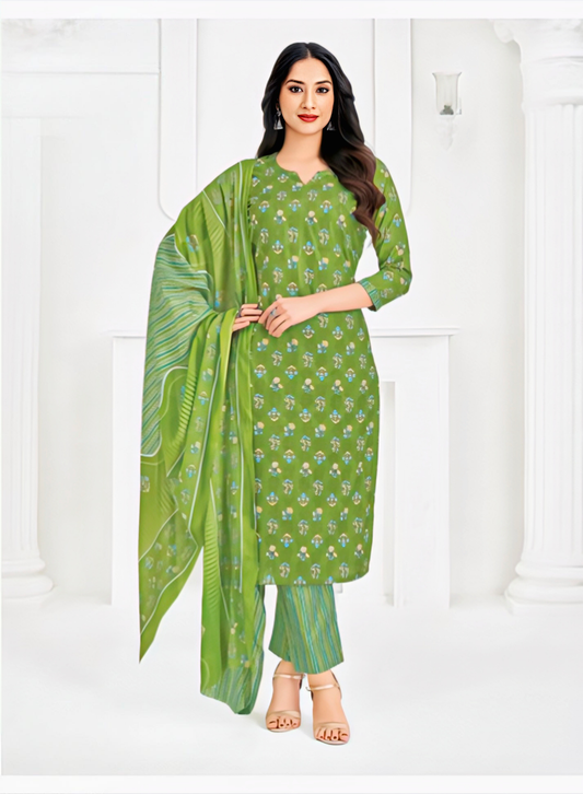 Green pure cotton suits