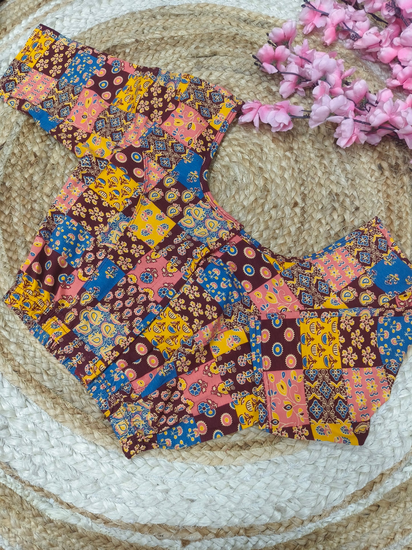 Kalamkari Cotton Stretchable Blouse