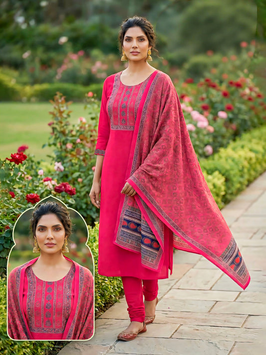 Pink Designer straight cut suit