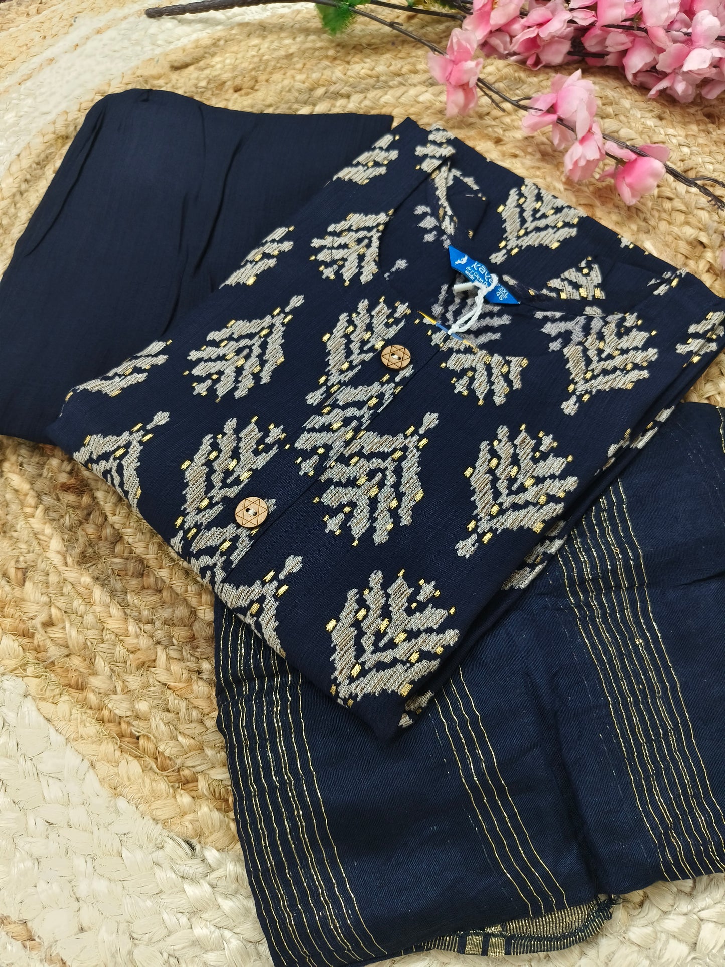 Blue Elegant Vatican silk Dress