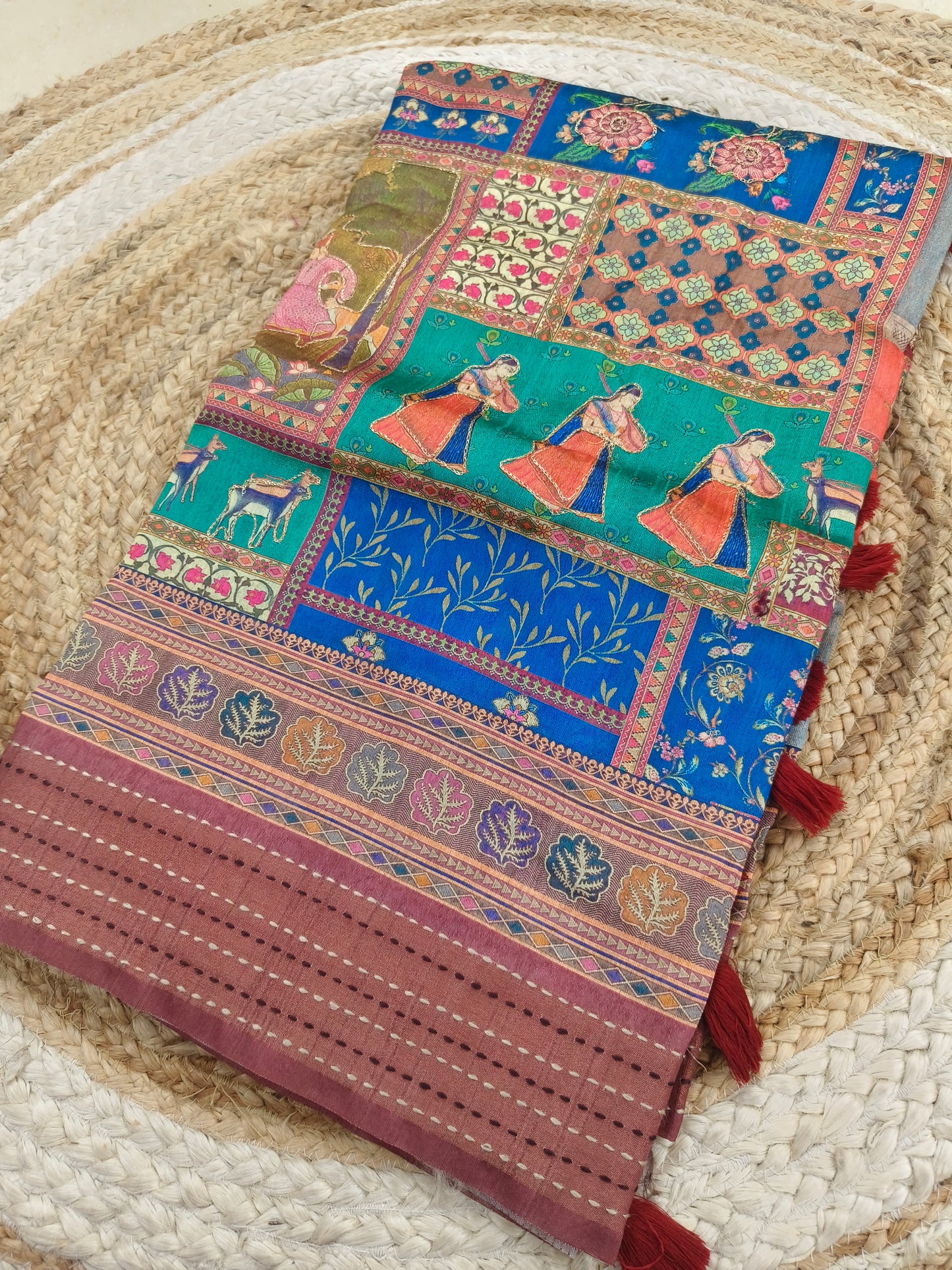 Maroon Heritage Silk saree