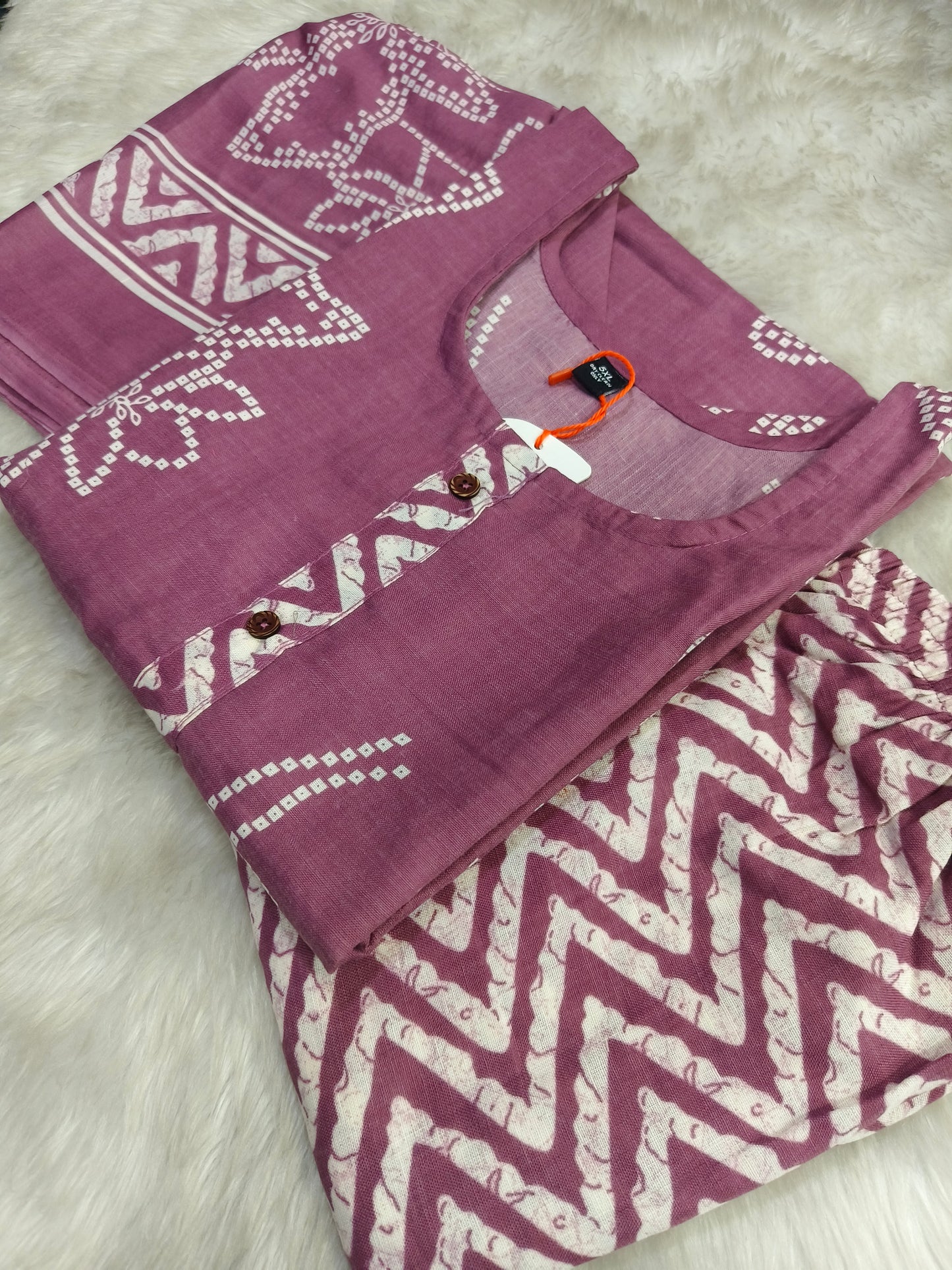 Onion pink Cotton sets with duppata