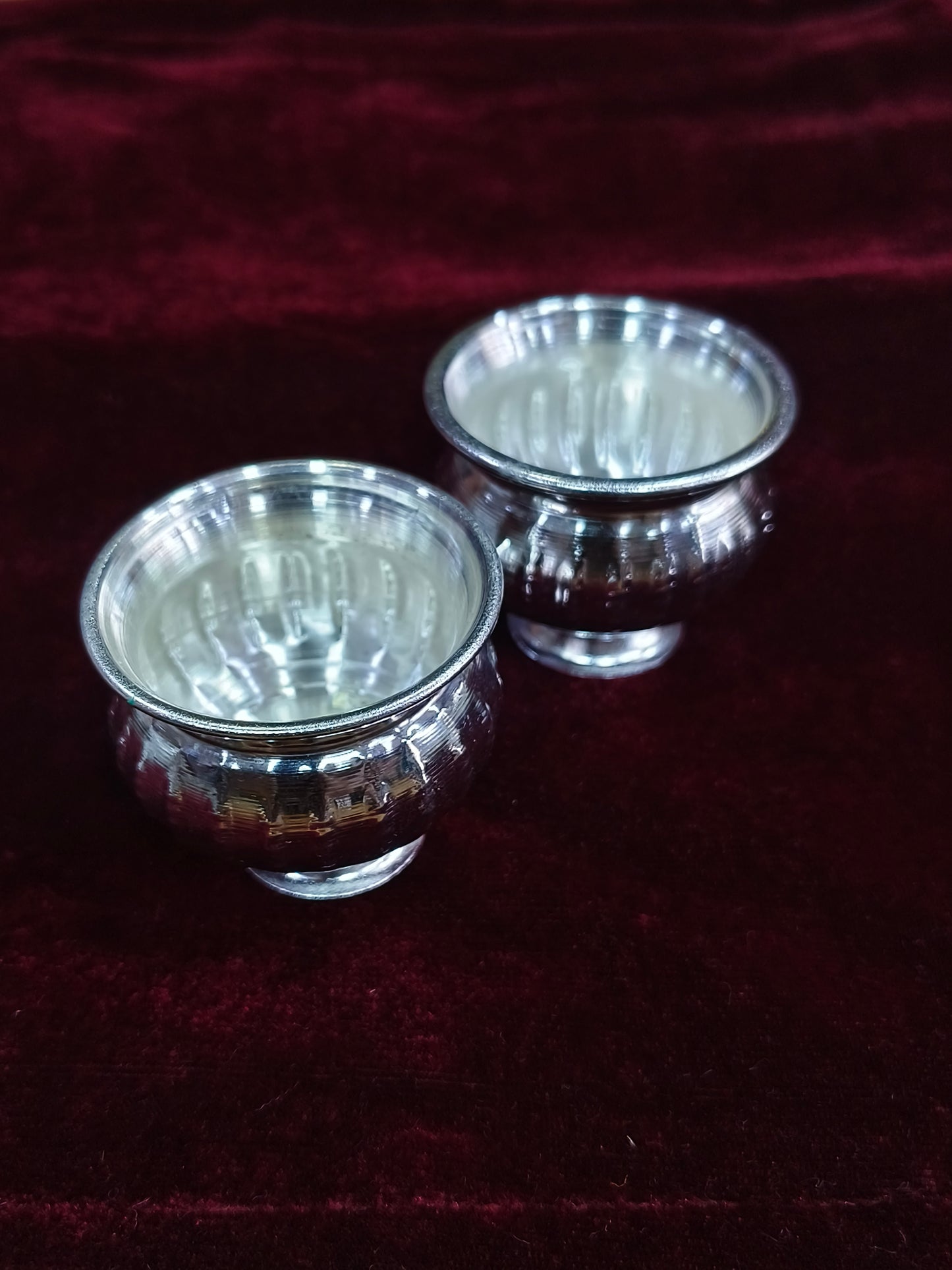 German silver peacock Kumkum Holder