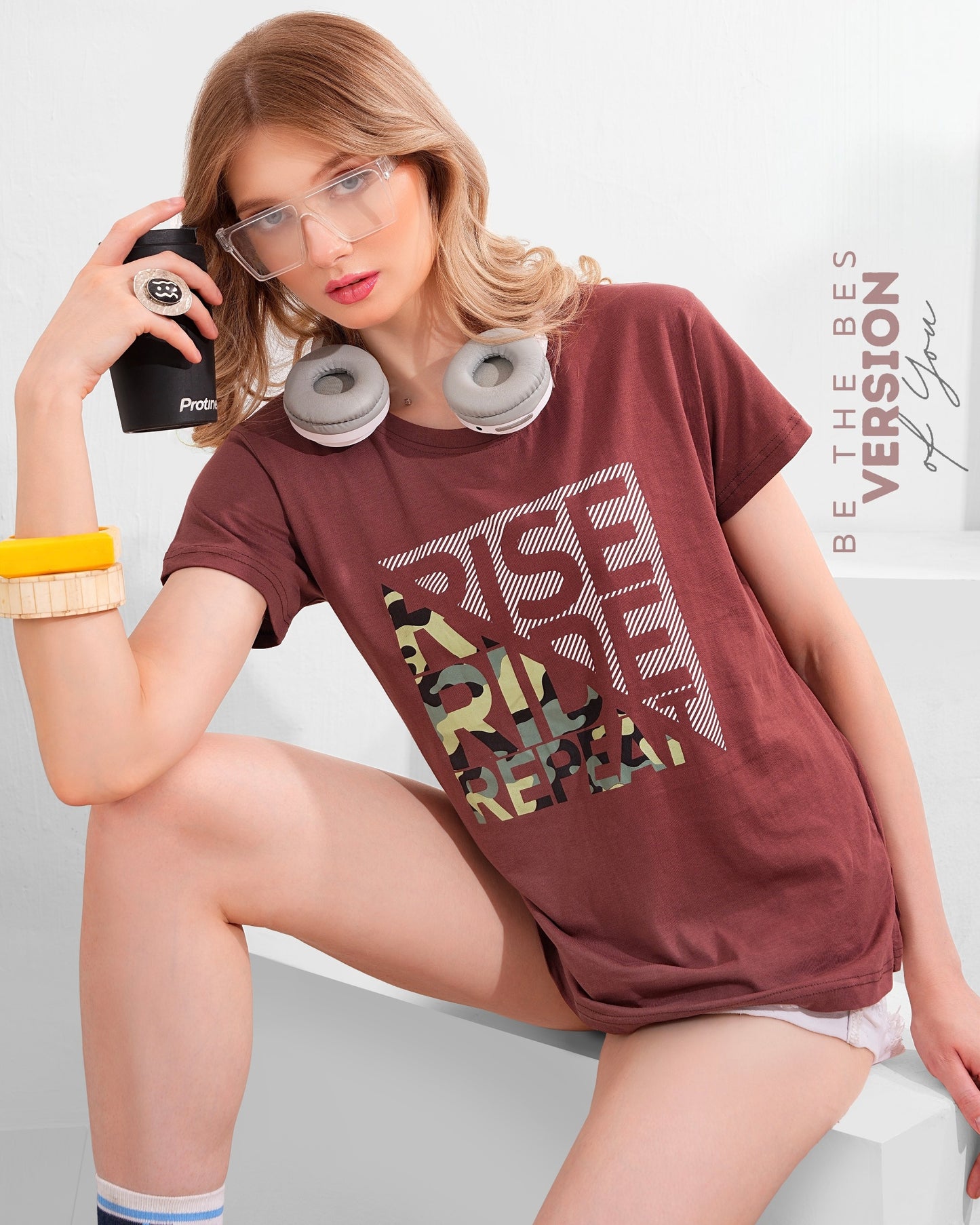 Light Brown cotton T-shirt