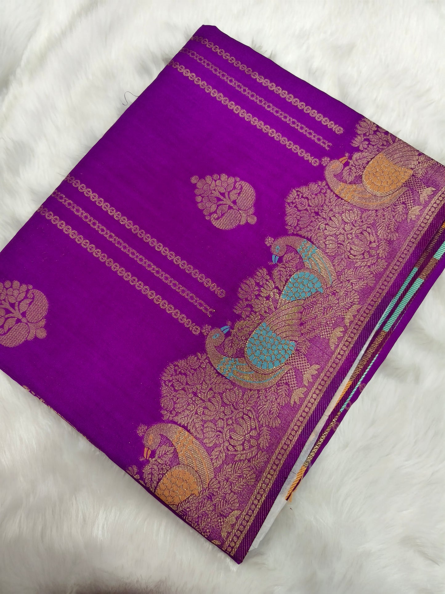 Magenta silk saree