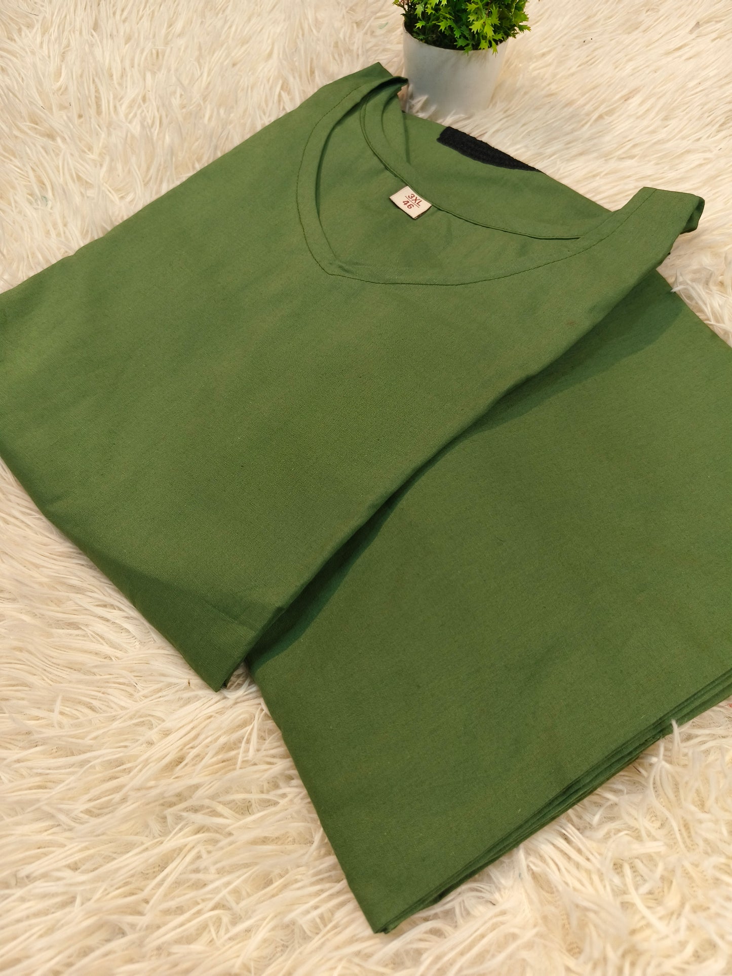 Olive green premium cotton cord set