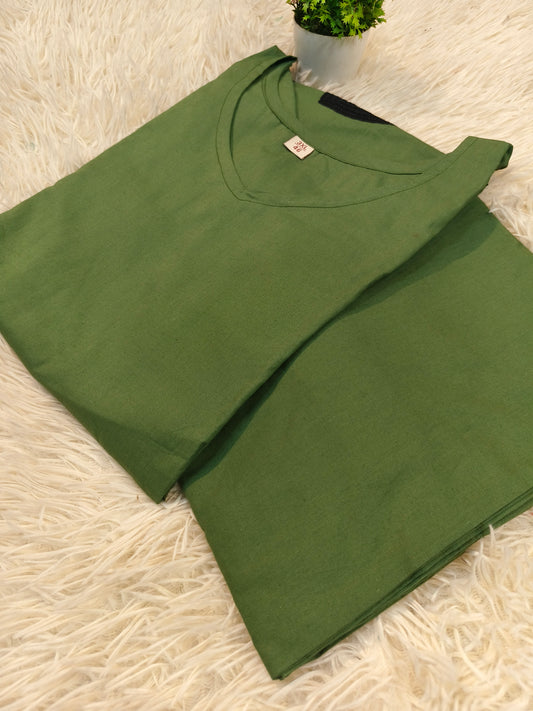 Olive green premium cotton cord set