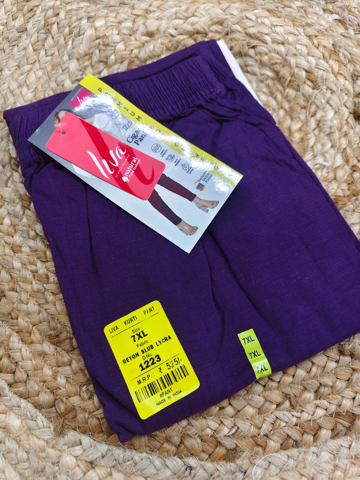 Purple lycra strechable pants
