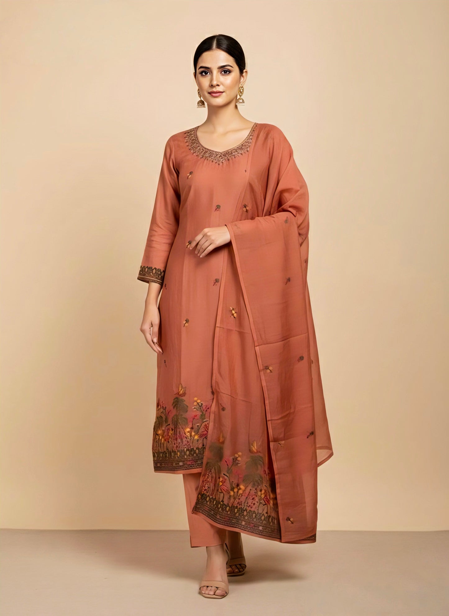 Peach designer suits