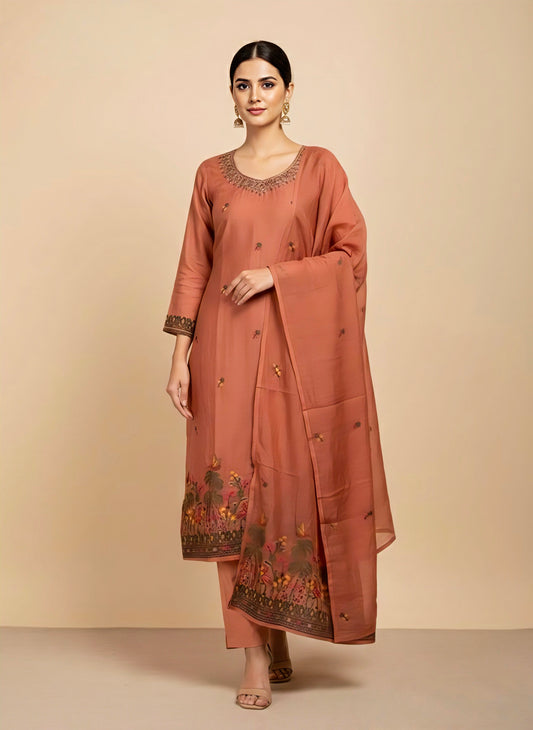 Peach designer suits