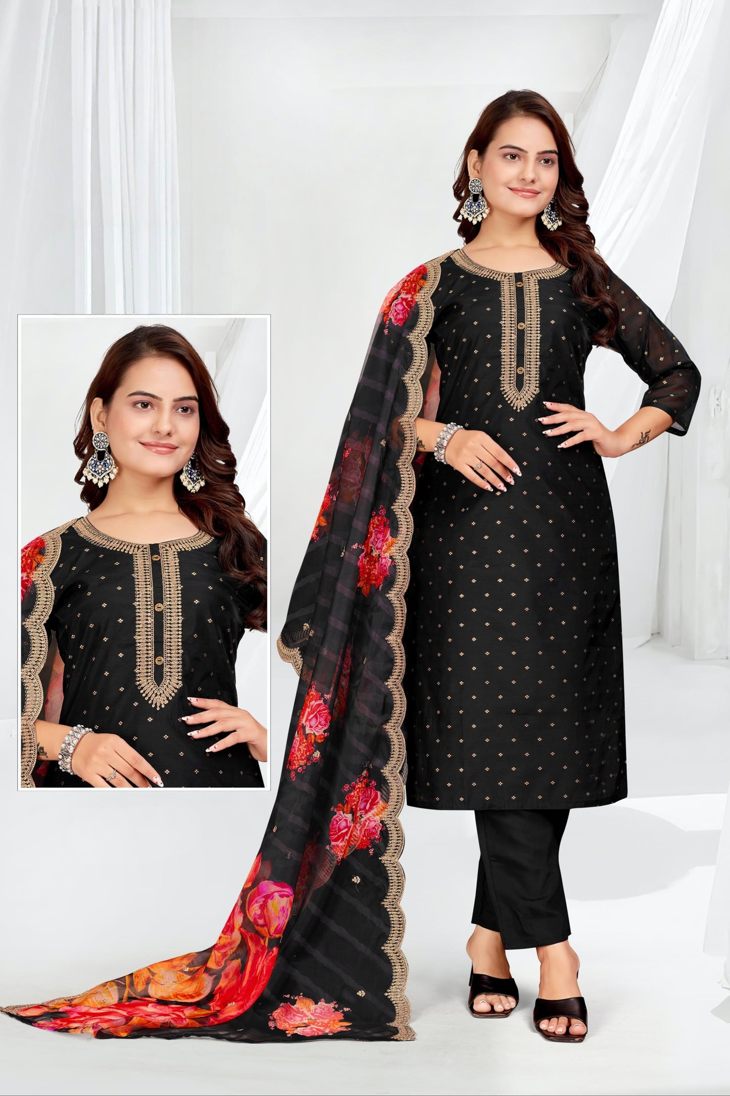 Black designer salwar suit