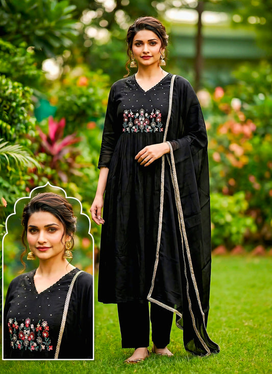 Black designer Aline suit