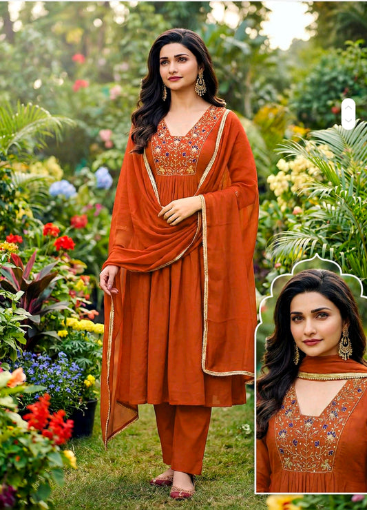 Rustic Orange designer Aline suit