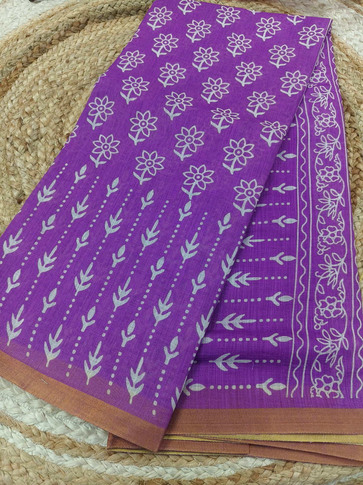 Baby Pink Lenin cotton saree
