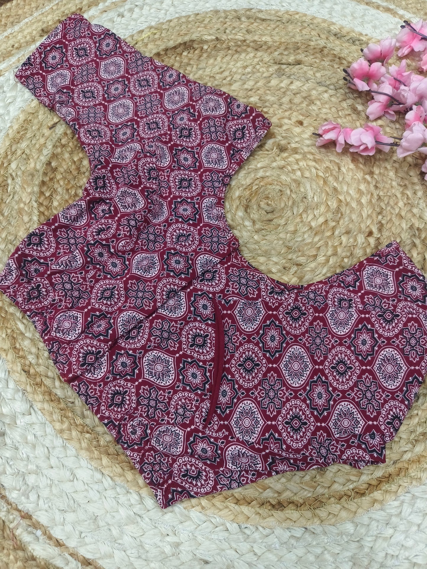 Kalamkari Cotton Stretchable Blouse