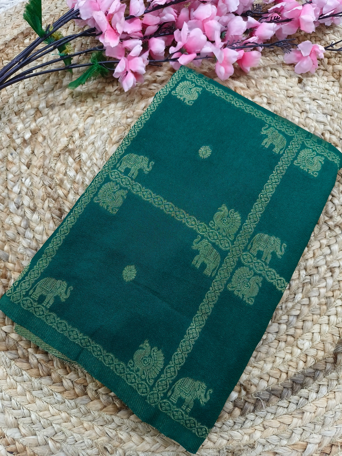 Green Georgette silk saree
