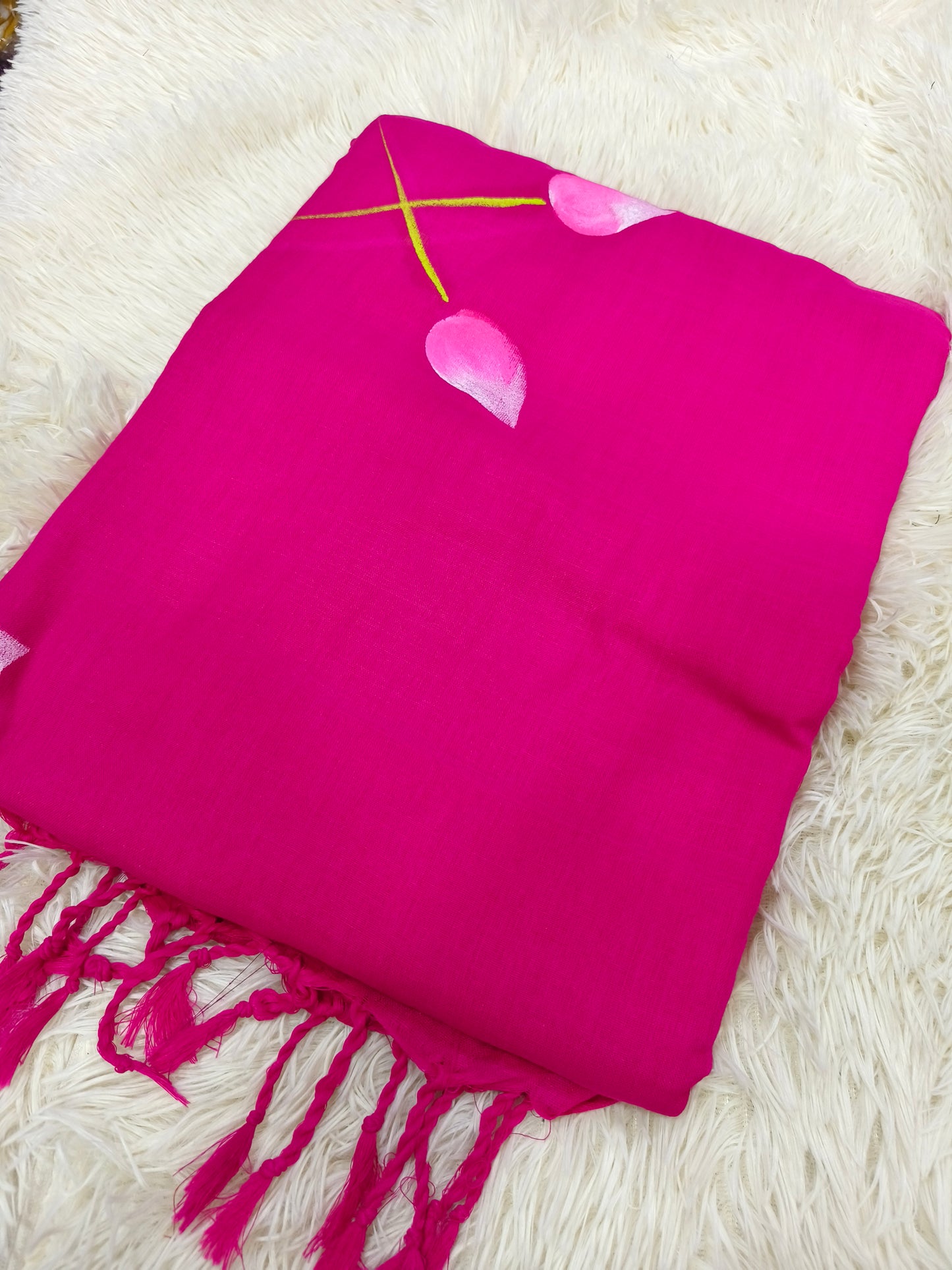 Pink Khadi cotton saree