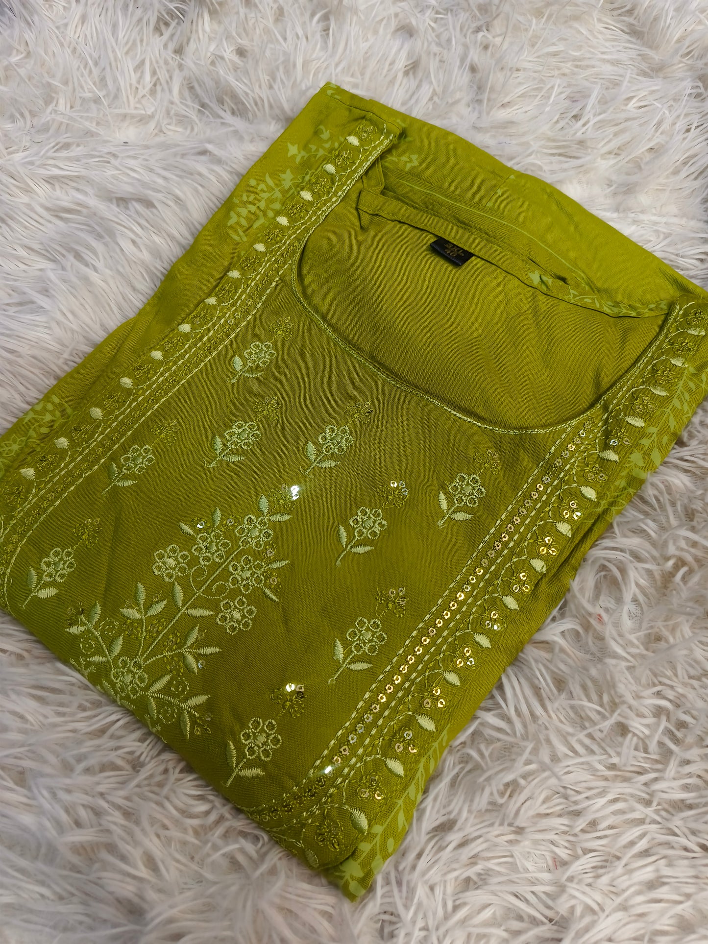 Sky Blue Cotton Anarkali Top