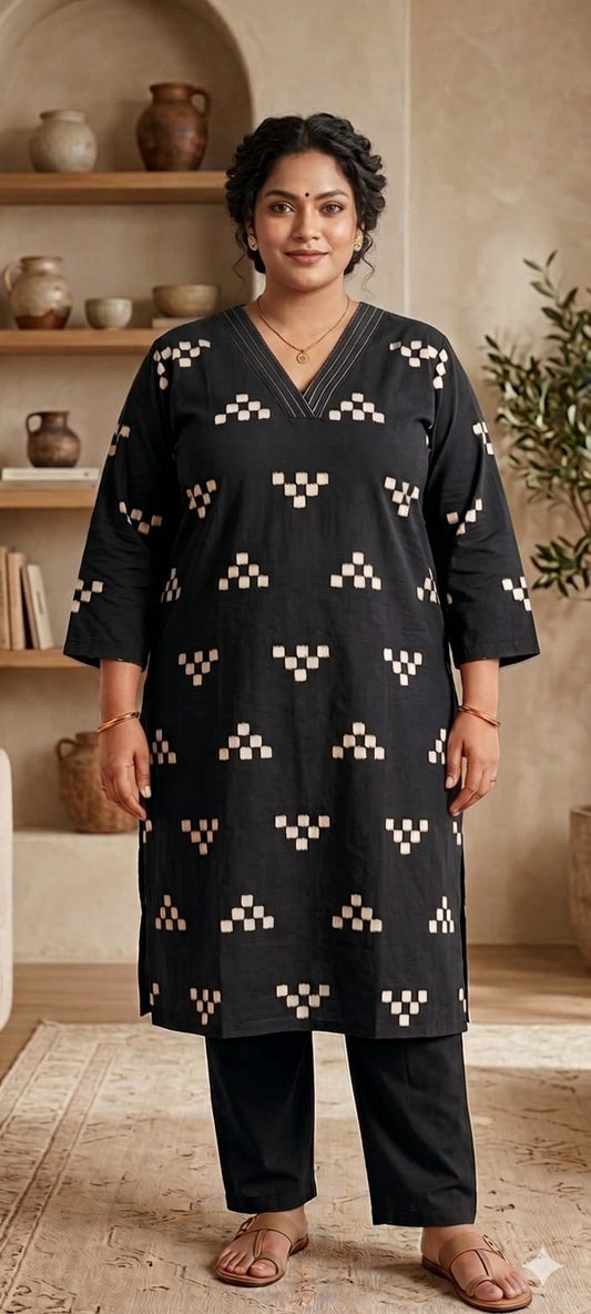 Elephant grey pure cotton cord set