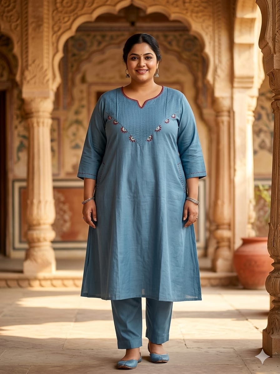 Blue cotton cord sets