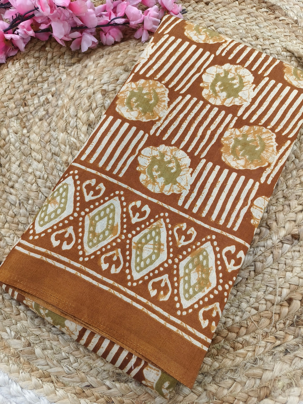 Light Brown elegant viscose silk saree
