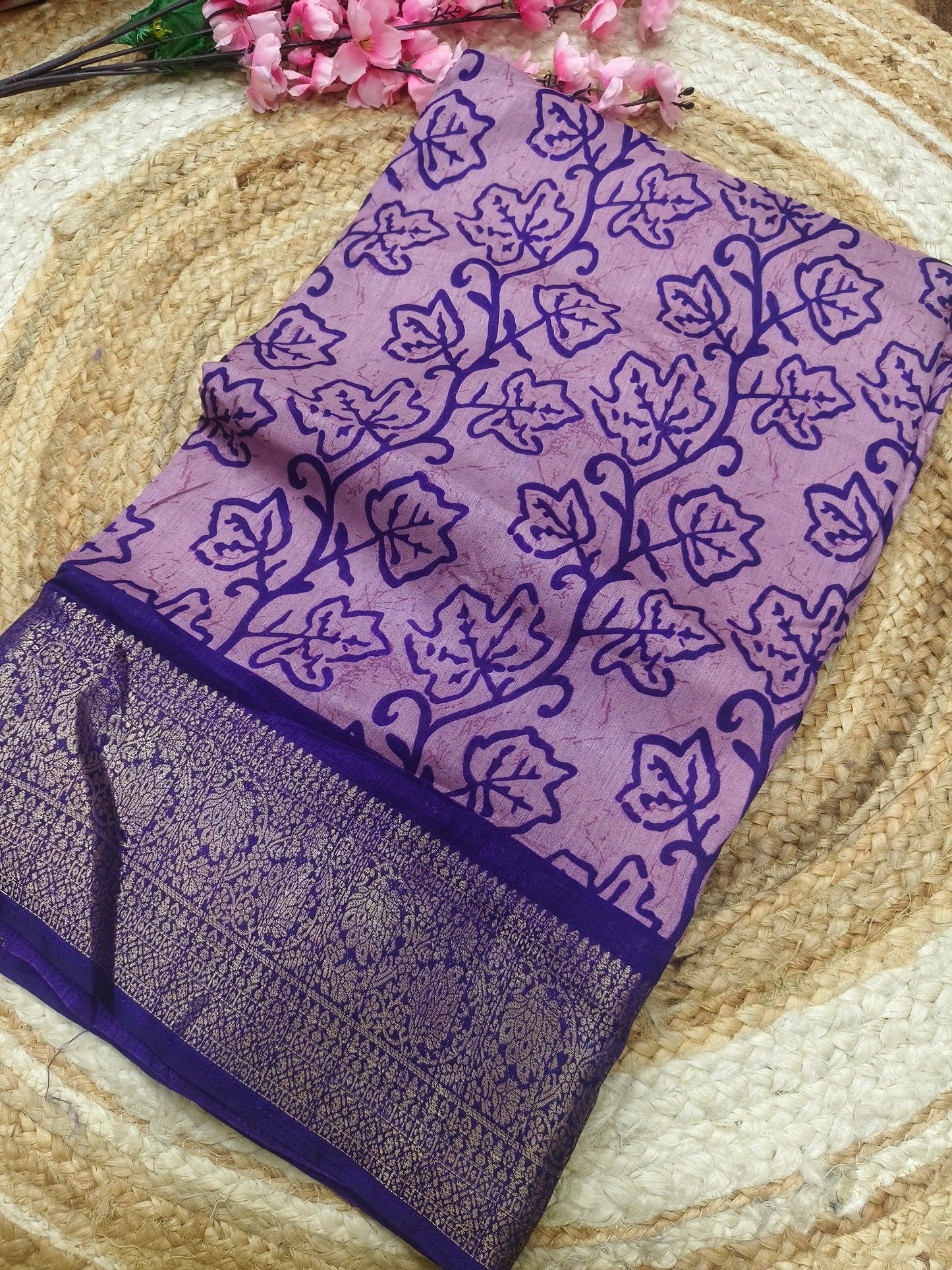 Purple Binny silk saree