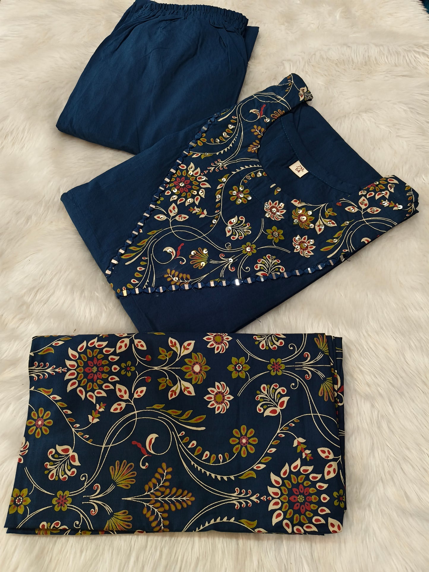 Navy Blue pure cotton suits