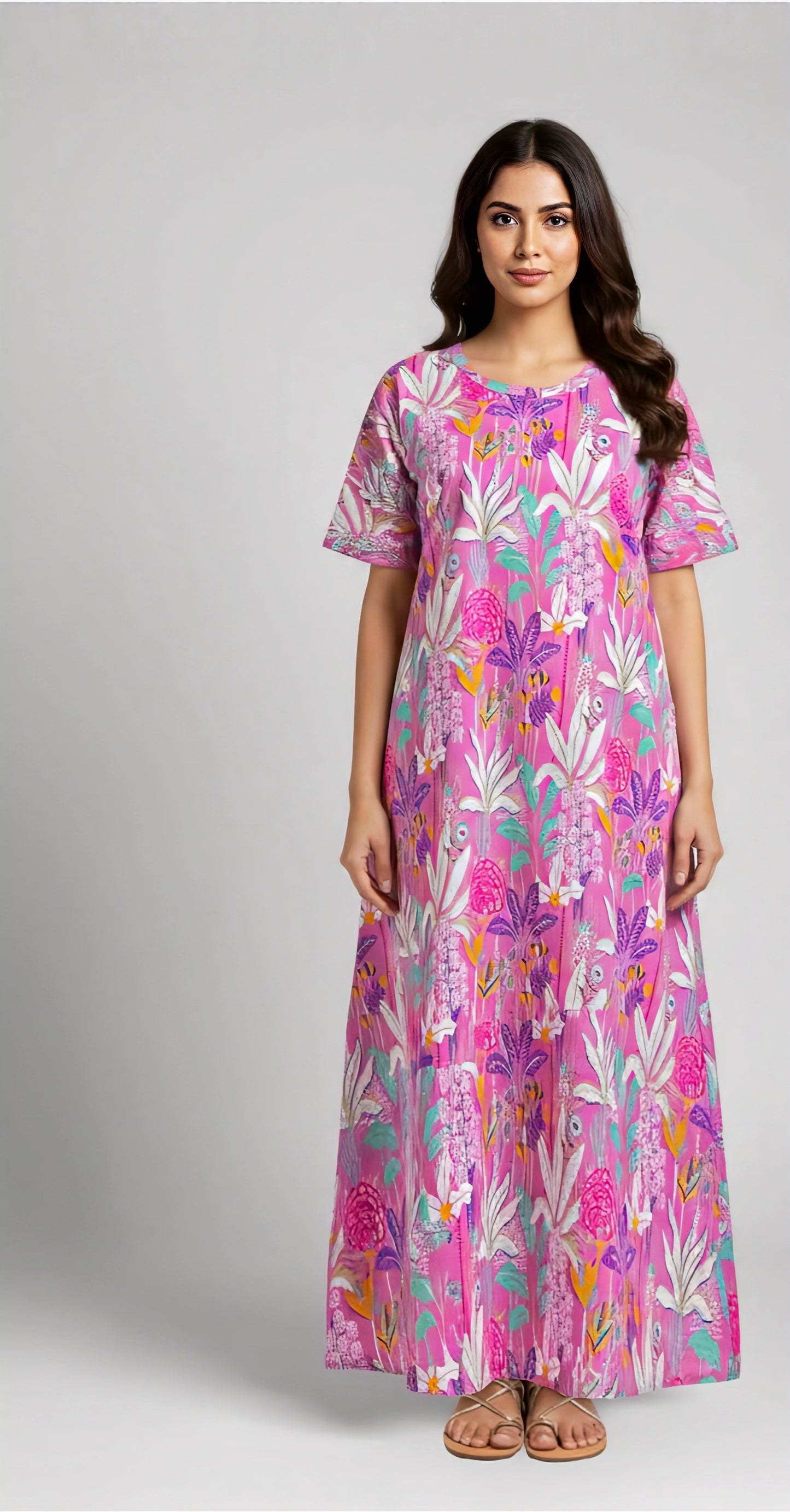 Light Pink Pure cotton Nighty