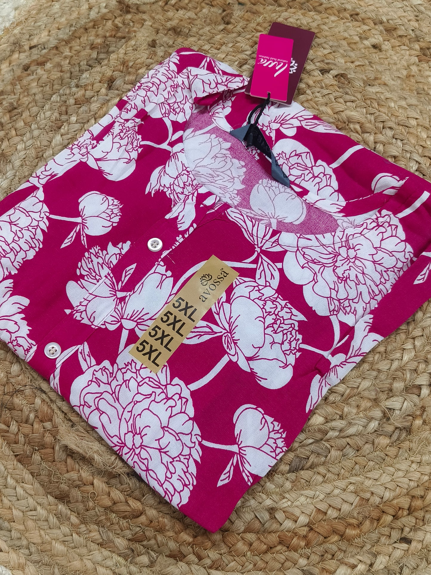 Pink Rayon straight kurta