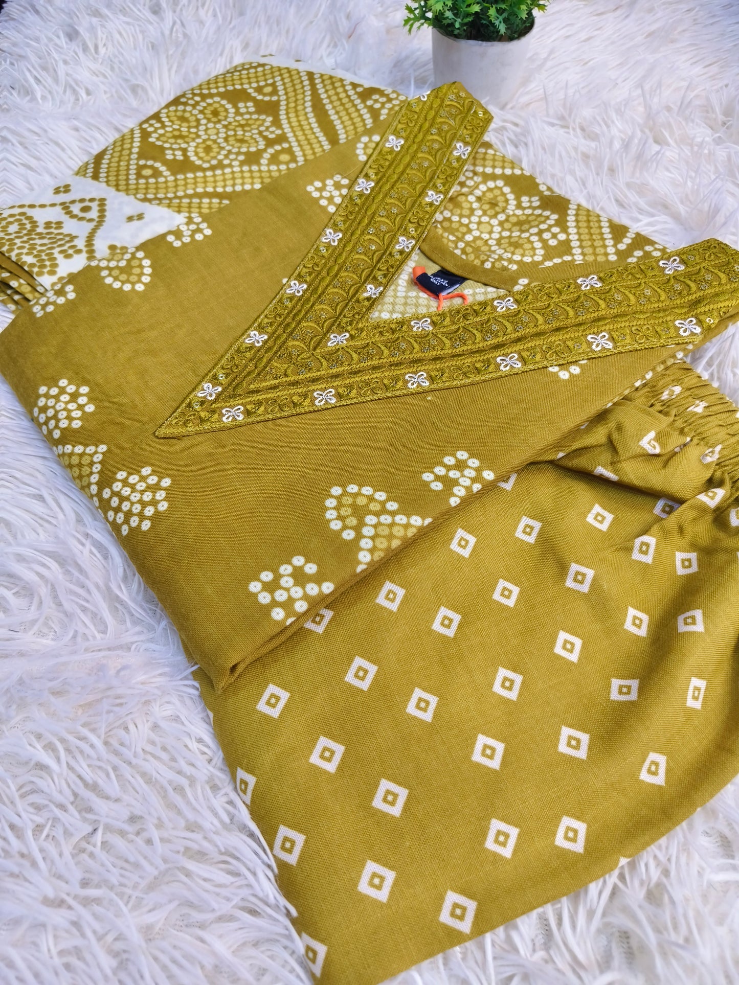Yellow cotton sets with duppata