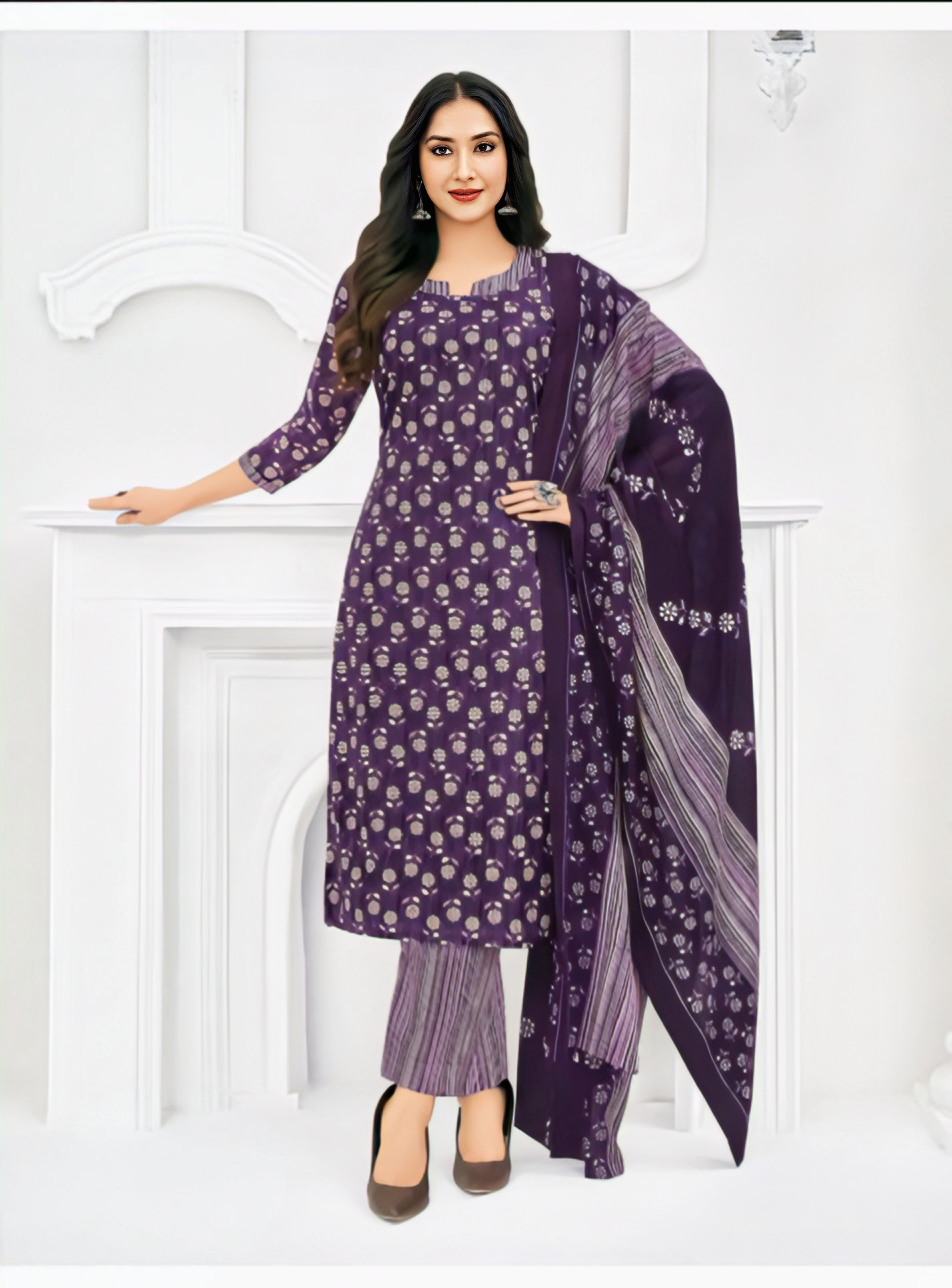 Purple pure cotton suits