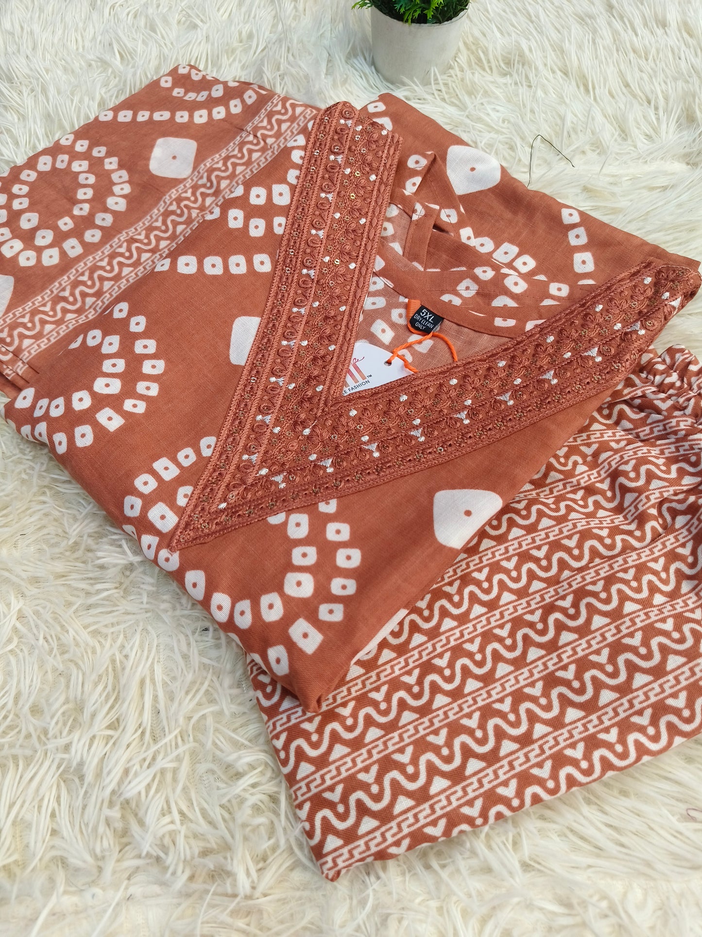 Orange Cotton sets with duppata