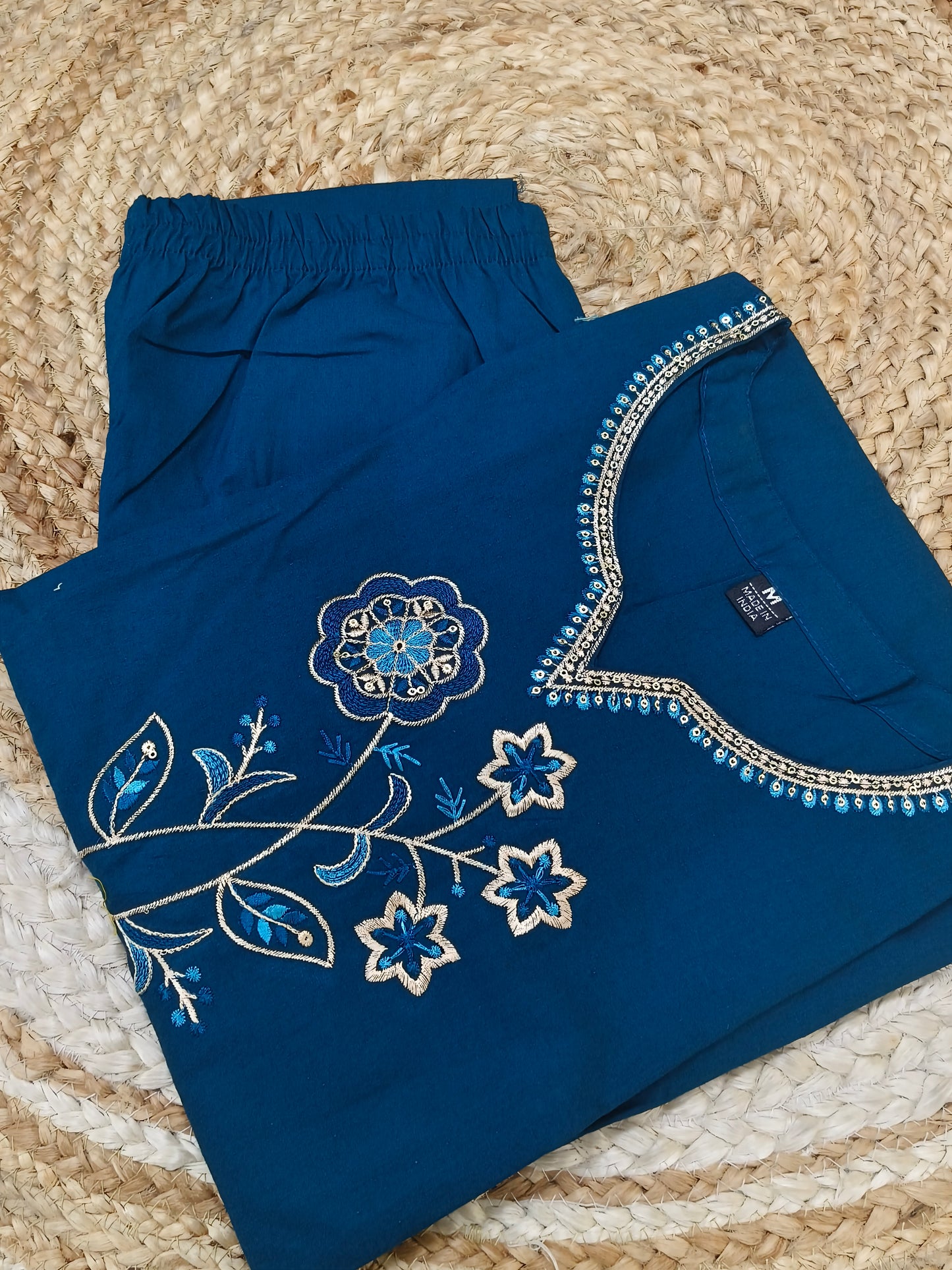Teal Blue Orange cotton cord sets
