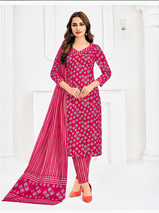 Pink pure cotton suits