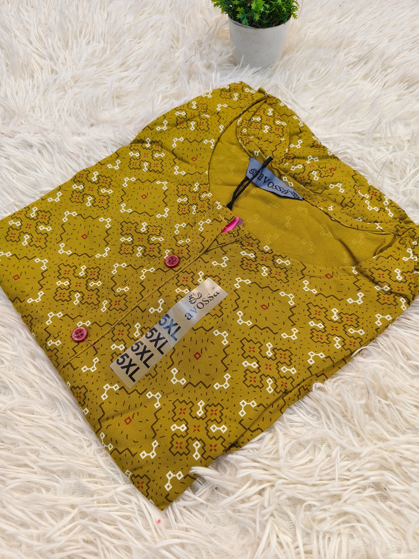 Yellow Rayon straight kurta