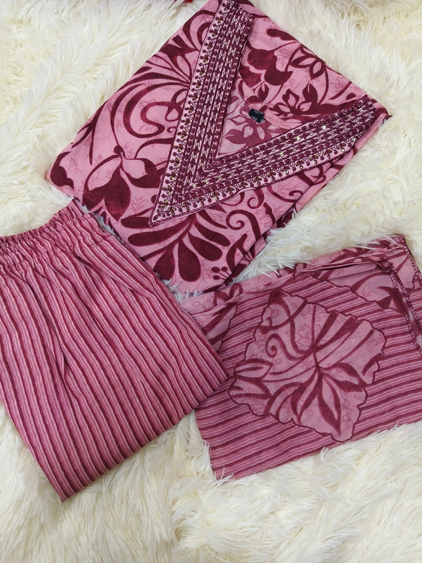 Blue Cotton sets with duppata ki