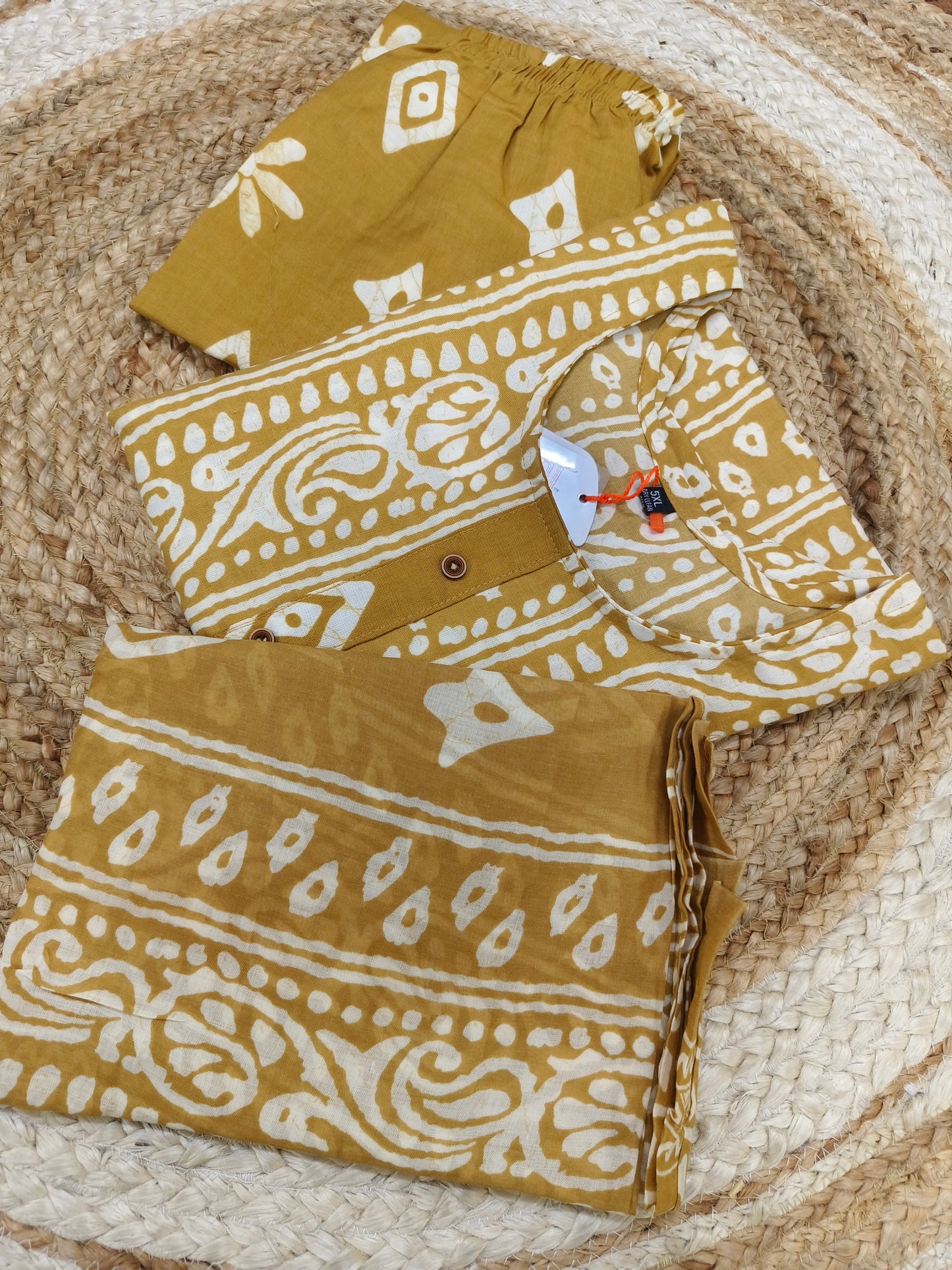 Yellow Cotton sets with duppata