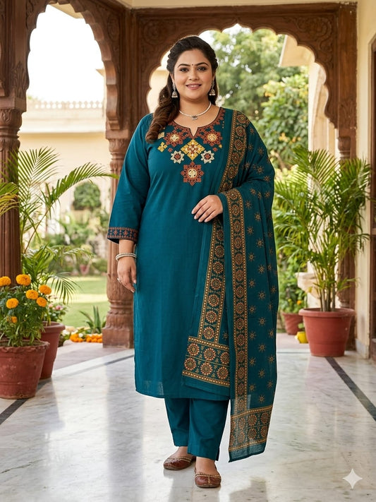 Rama Blue pure cotton suits