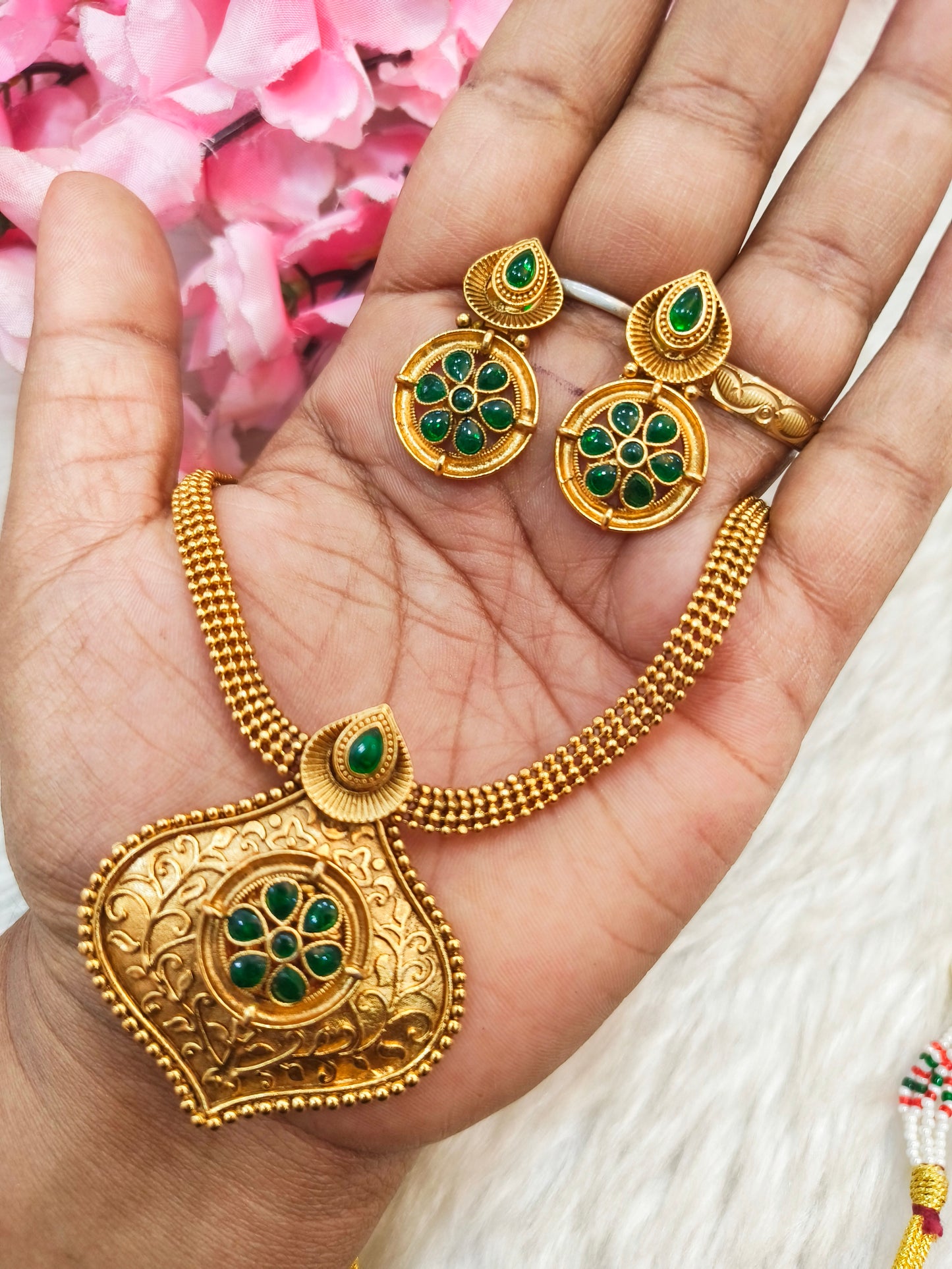 Green Gold plated Necklace