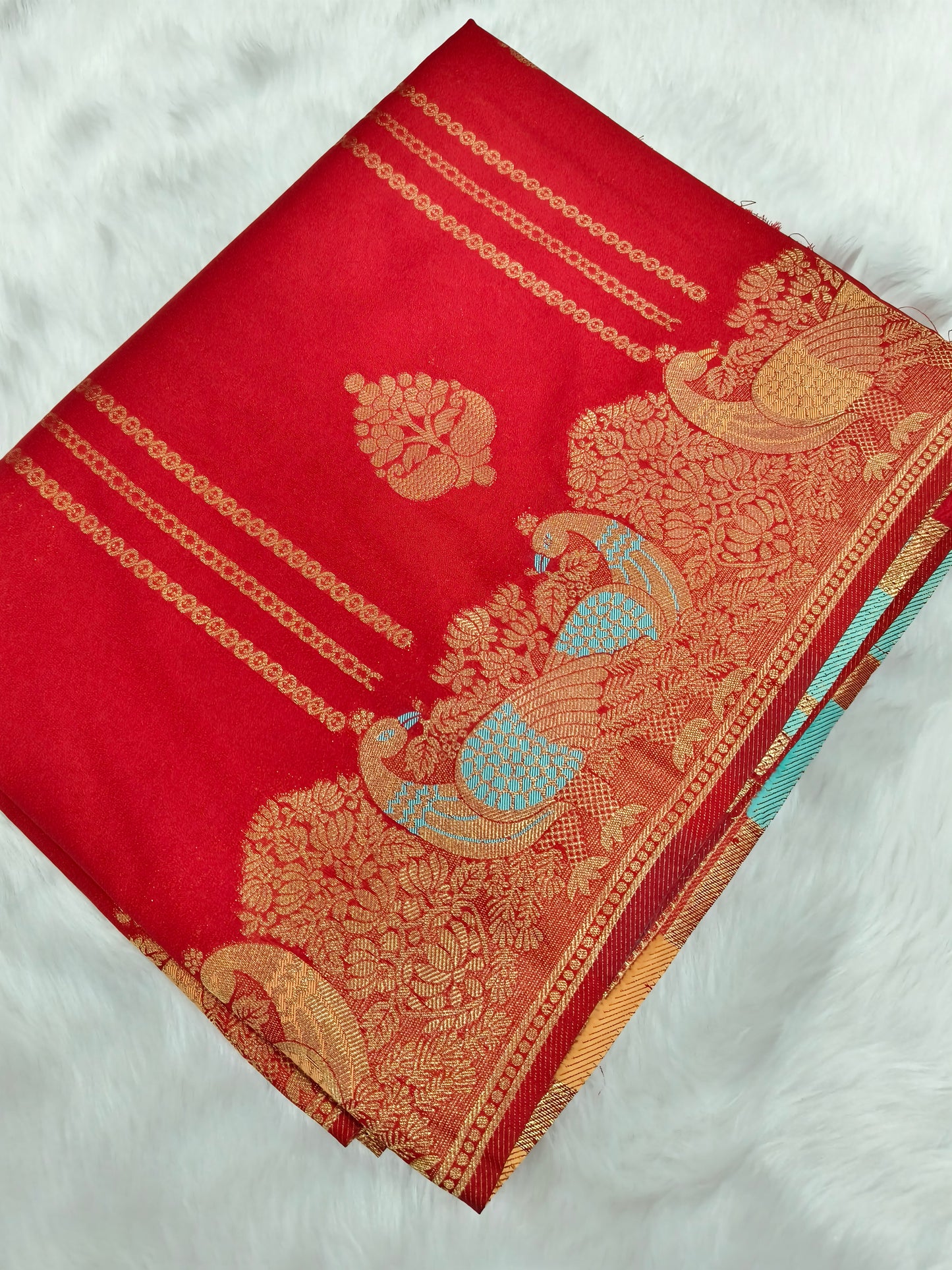 Red silk saree