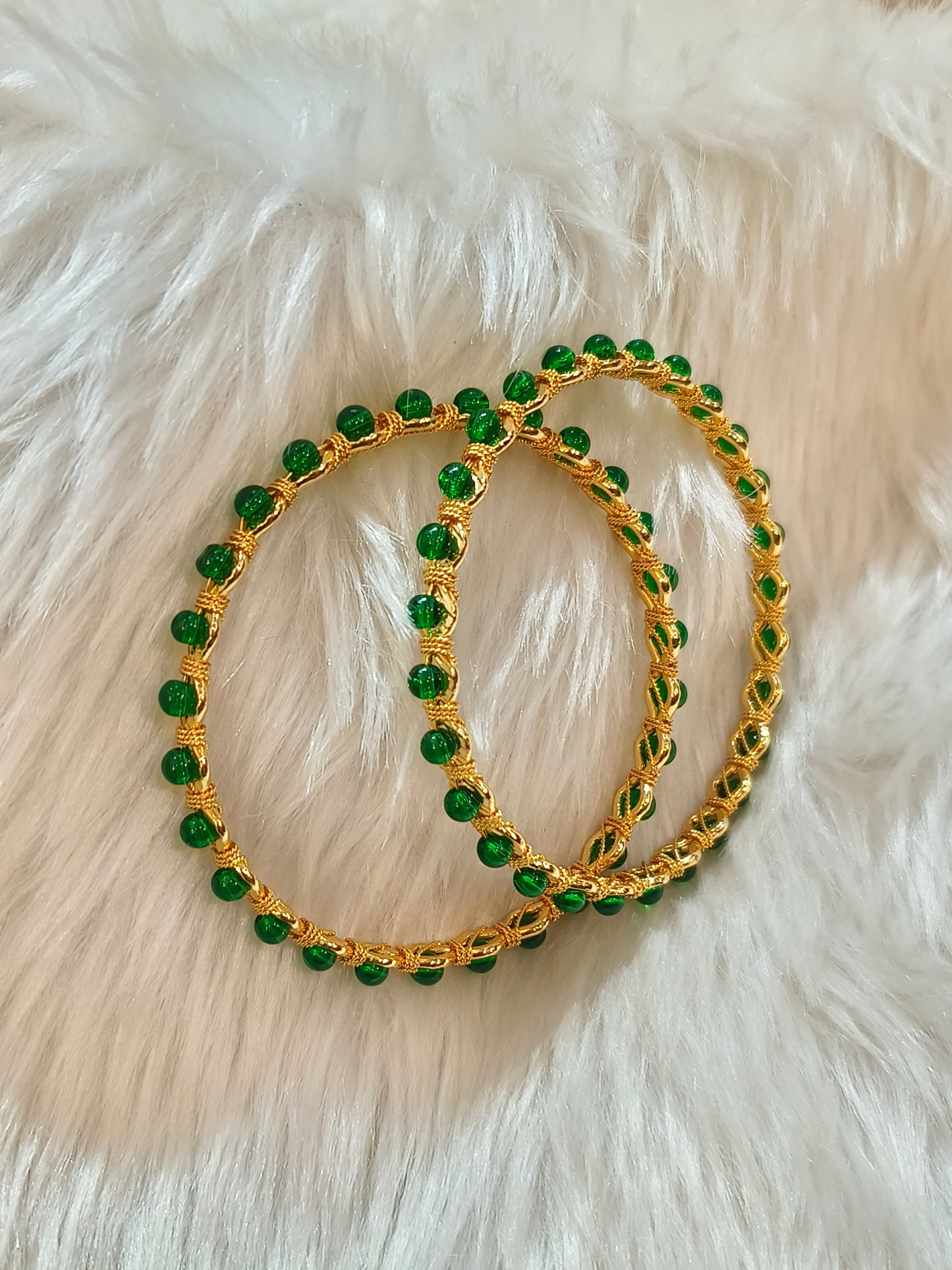 Green stone bangle