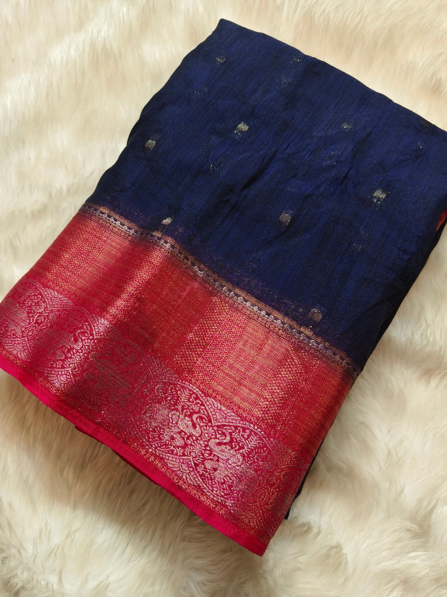 Navy Blue Georgette silk Saree