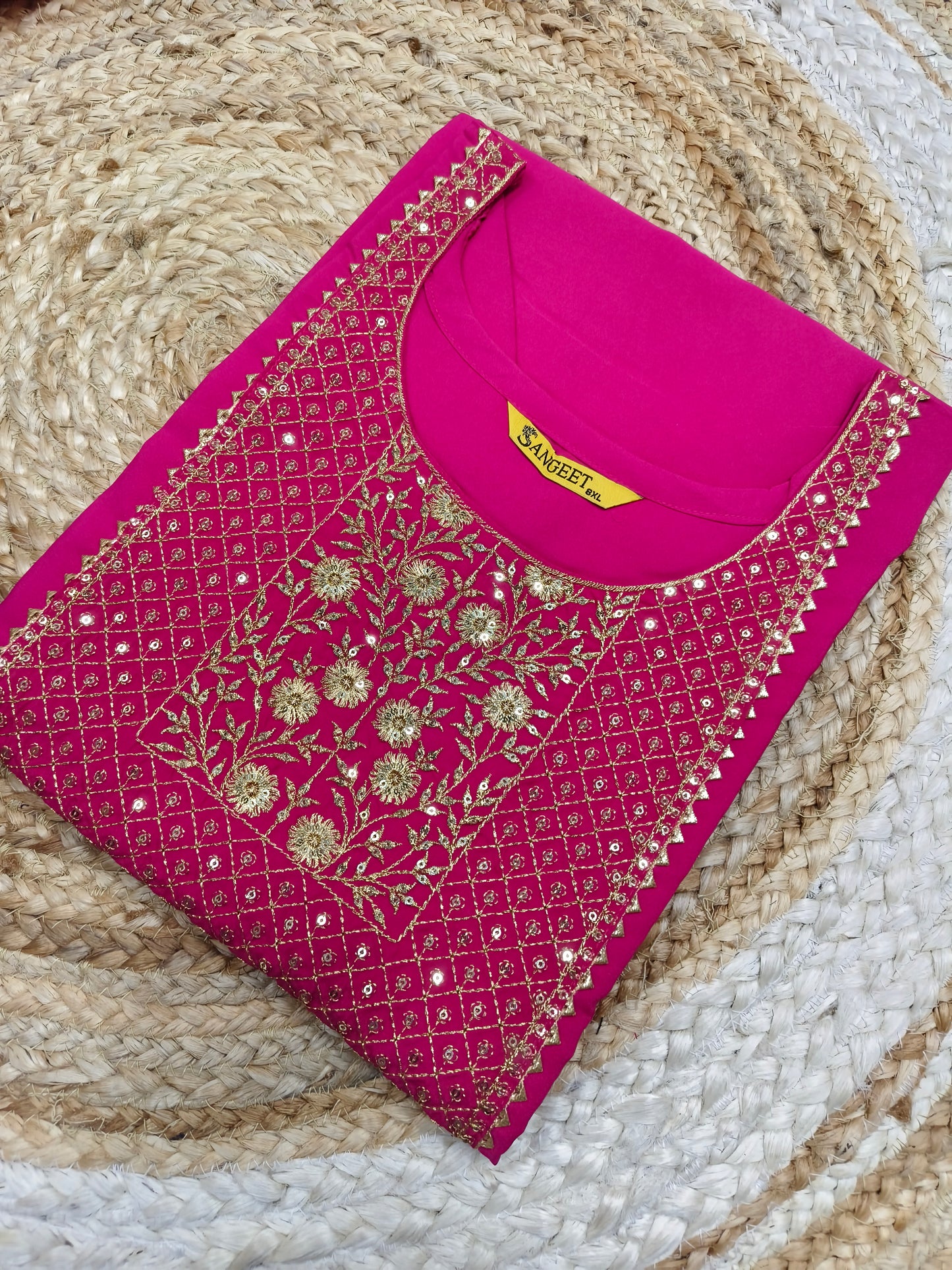 Pink Side cut Kurti