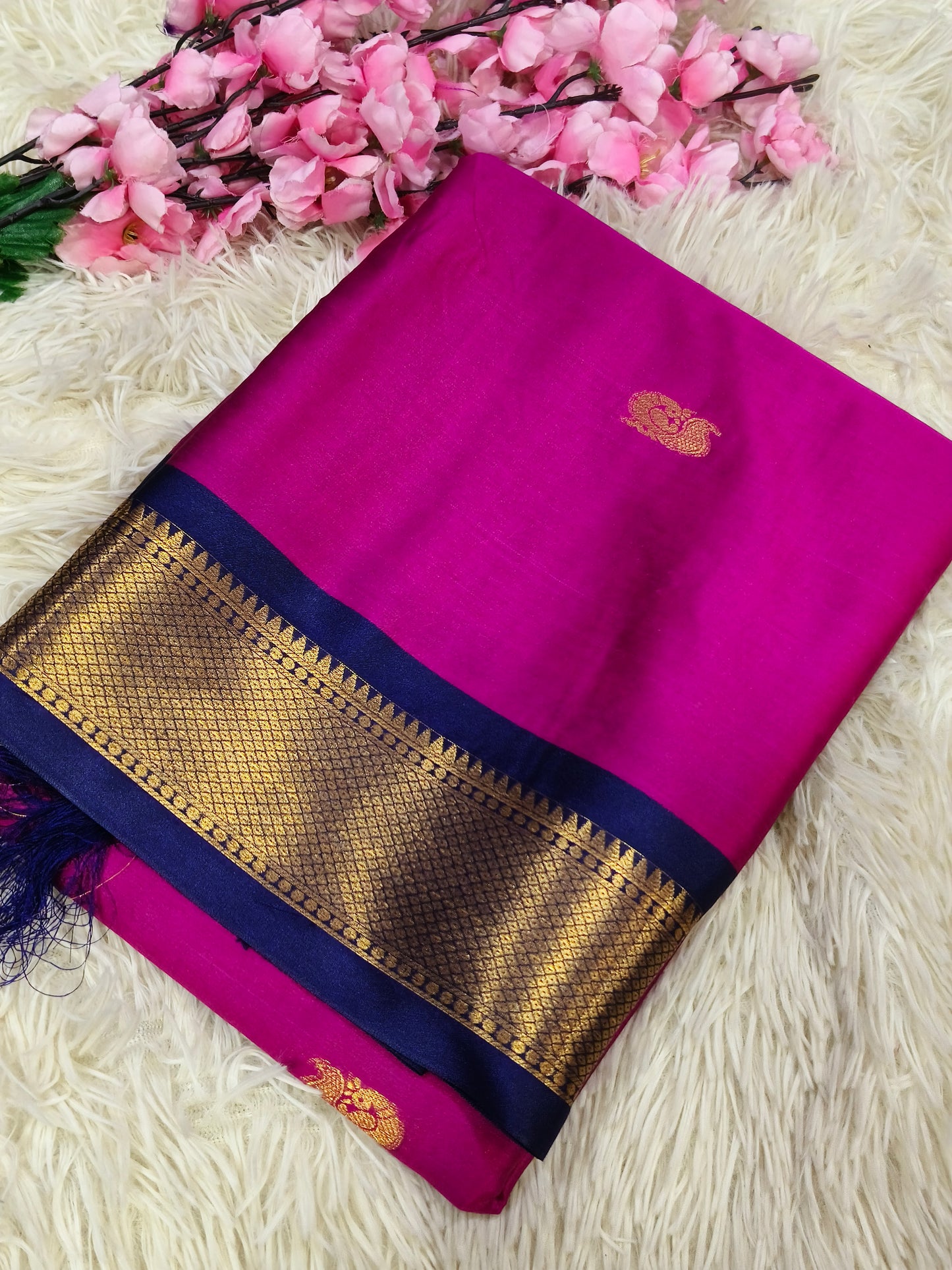 Pink Gadwal silk Saree