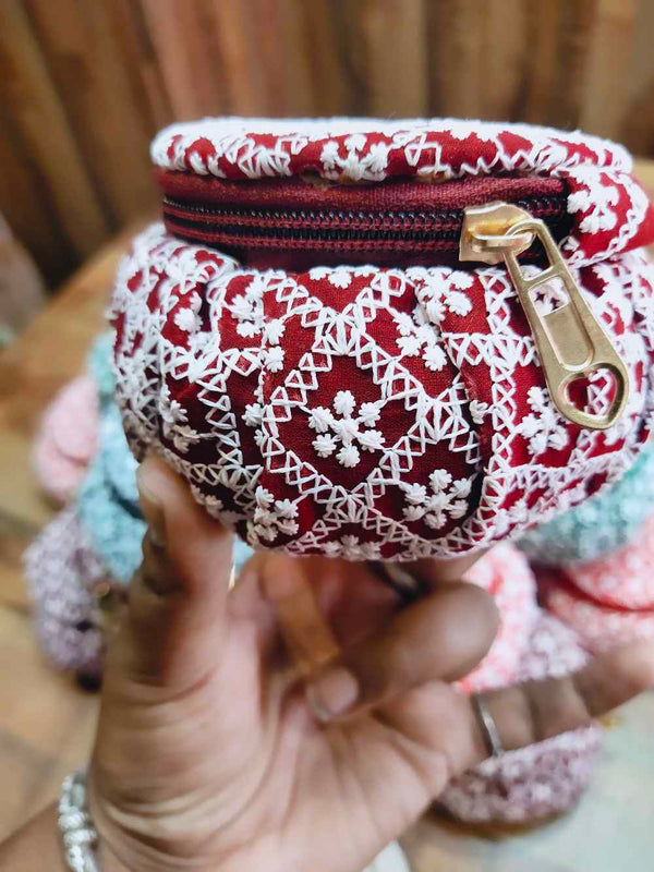 Bangle Box- Lucknowi Fabric