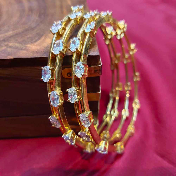 GOLD PLATED WITH STONE BANGLE