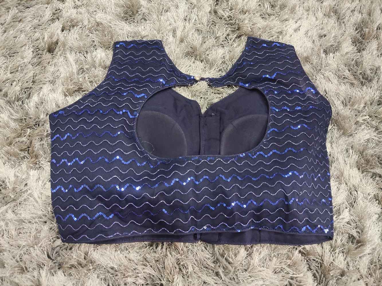 Navy Blue Designer blouse