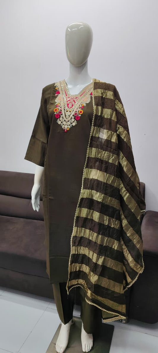 Brown Elegant Designer suits