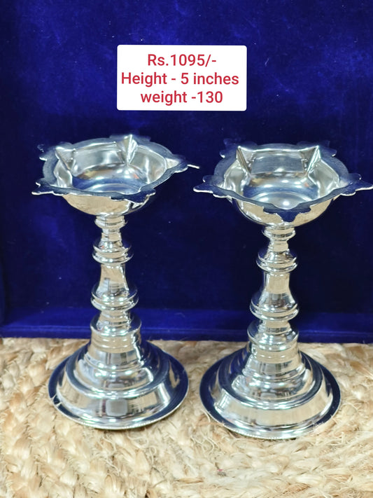 Pure German Silver Peacock Deepa